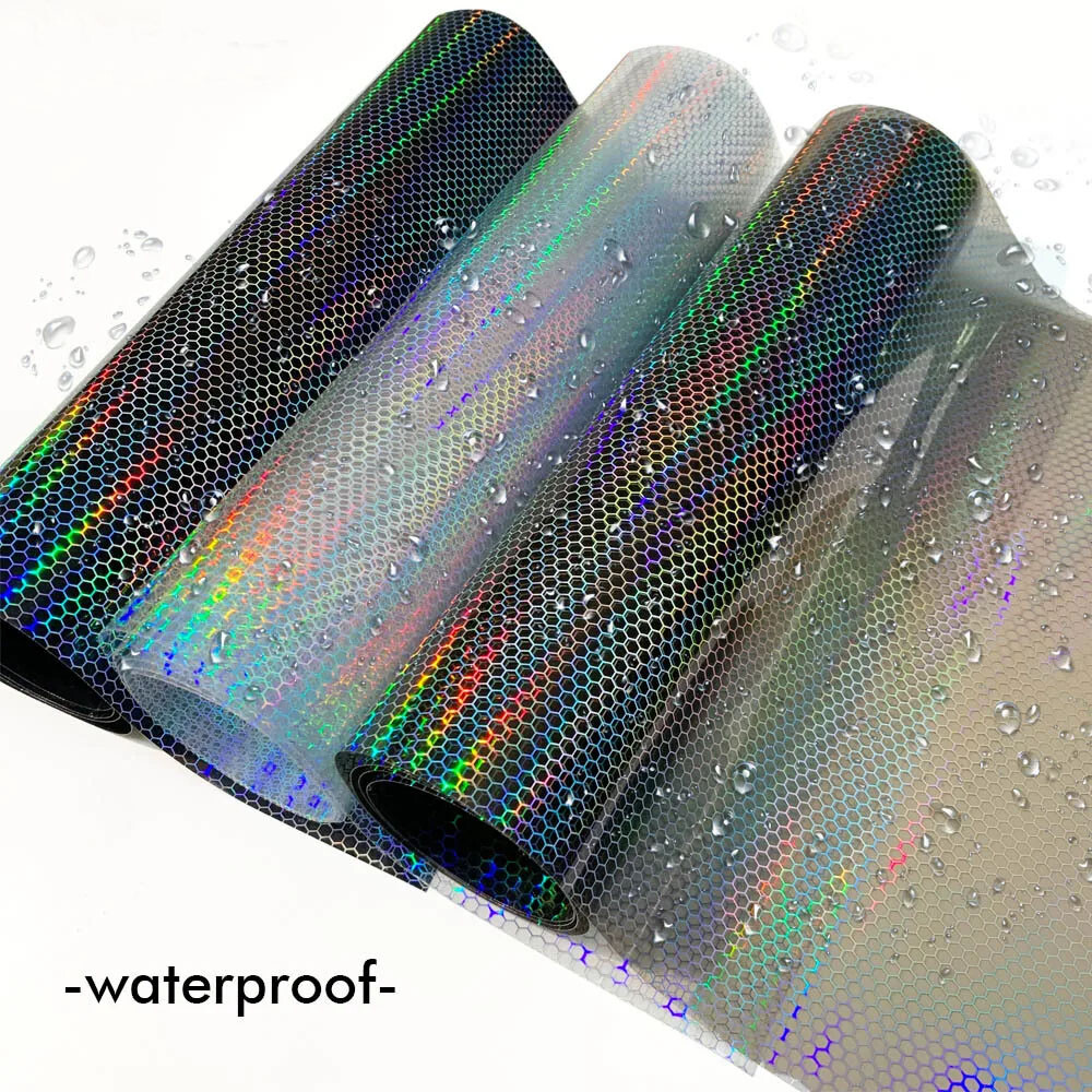 Truck Car Honeycomb Headlight Taillight Lamp Vinyl Wrap Film Fog Light Sticker