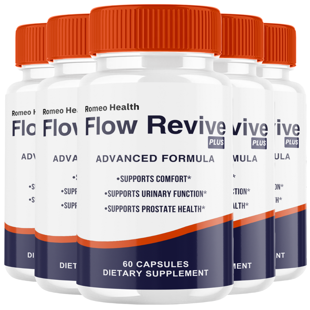 Flow Revive Pro Supplement for Men – FlowRevive Plus Advanced Formula (5 Bottle)
