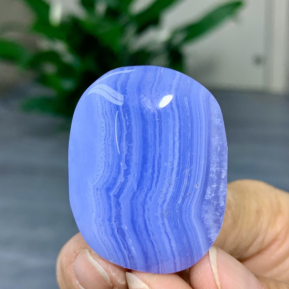 27G Natural Blue Lace Agate Crystal for Reiki Healing & Energy