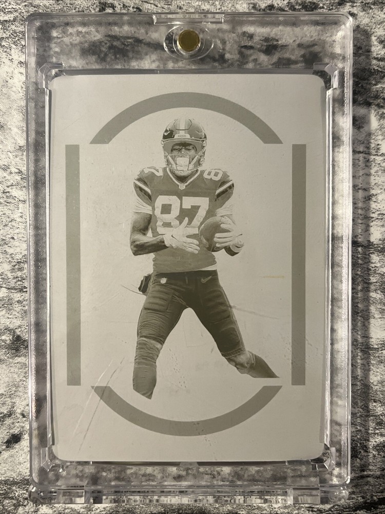 2023 Panini National Treasures Football Romeo Doubs 1/1 Printing Plate