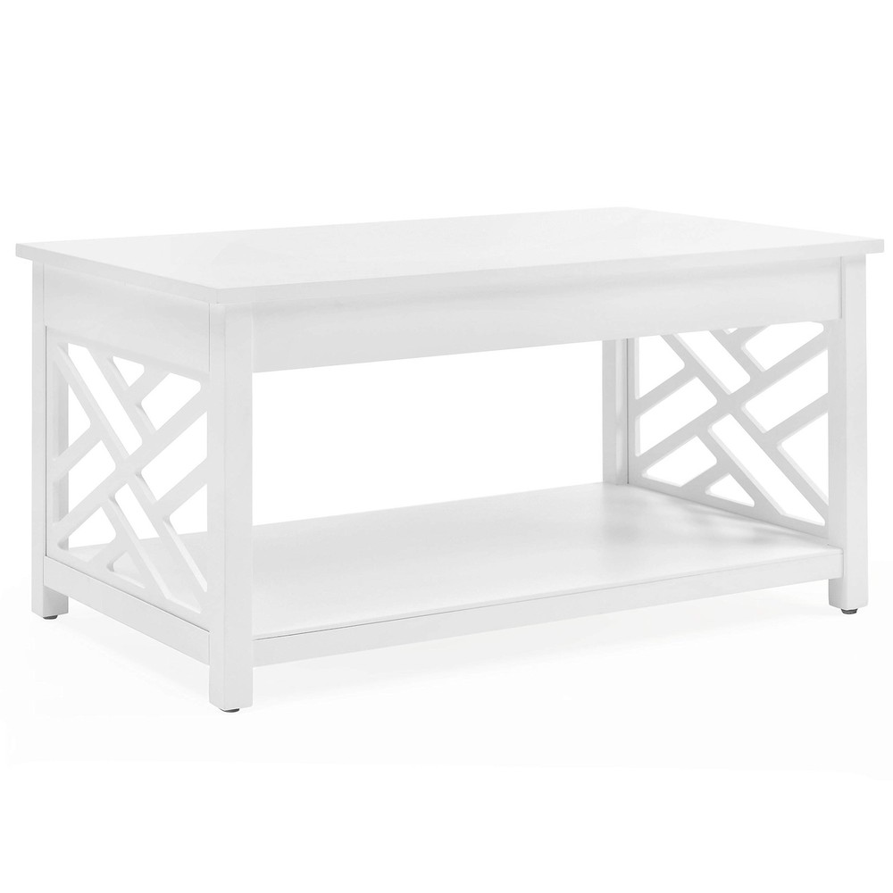 Coventry 36 Inch Solid Wood Coffee Table Traditional to Modern Open Design