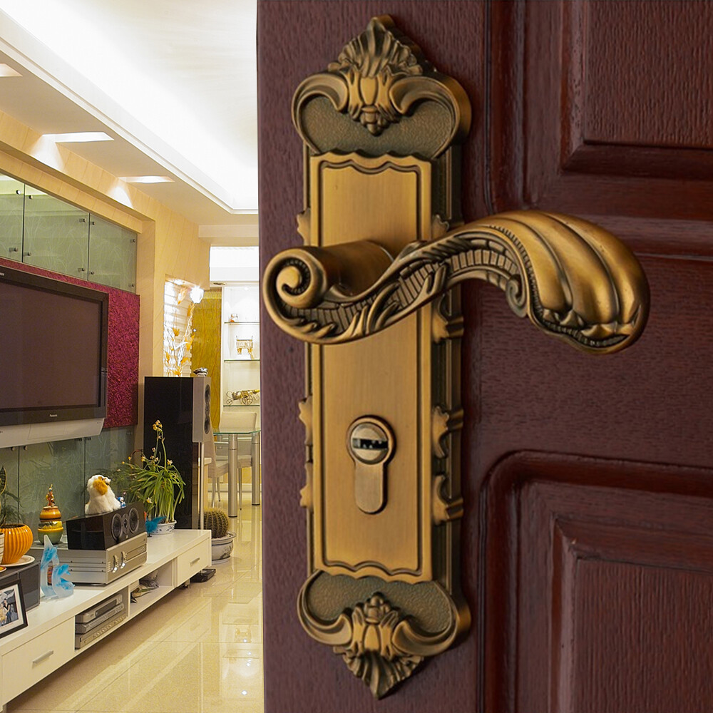 Vintage Mortise Door Lock Set with Knob or Lever for Enhanced Security