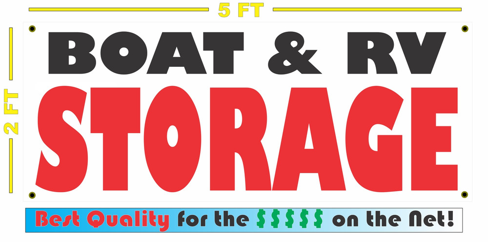 All-Weather Boat & RV Storage Banner Sign for Self Storage Facilities