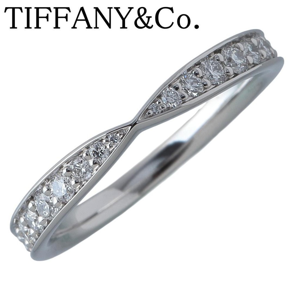 Tiffany Harmony Diamond Bezel Ring in Sterling Silver Size 7.5 US Pre-Owned