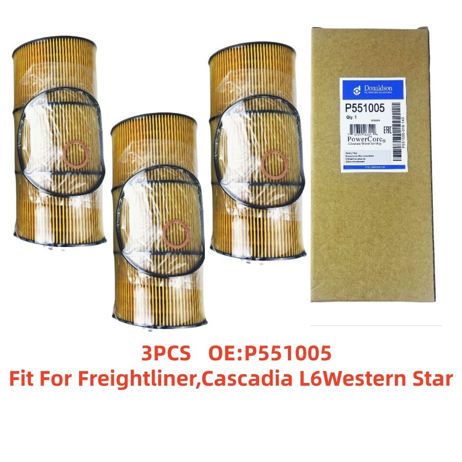 3pcs Oil Filter A4731800909 A4731800409 for Freightliner Detroit DD13 DD15 DD16