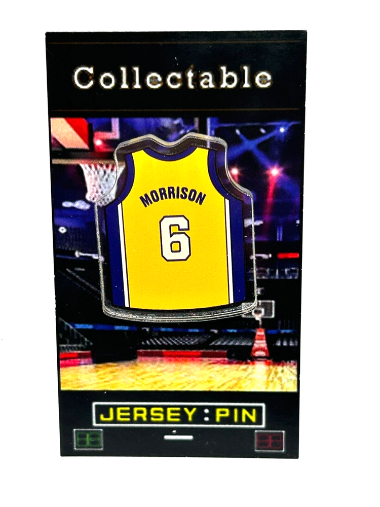 Los Angeles Lakers Adam Morrison retro jersey lapel pin - classic collectible NBA memorabilia