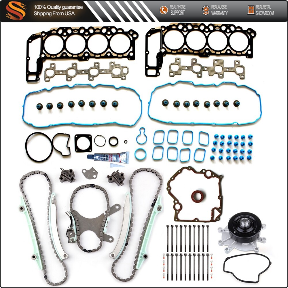 02-03 Jeep Dodge Ram 1500 4.7L Timing Chain Kit with Water Pump & Head Gasket Set