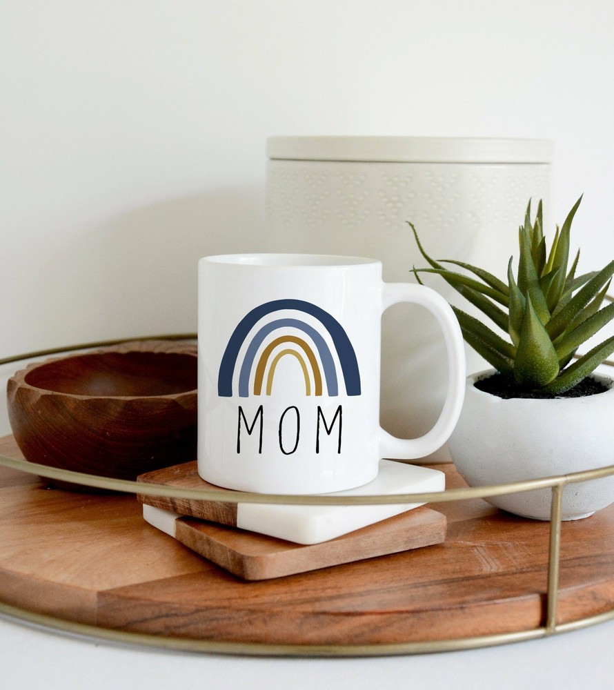 Rainbow Coffee Mug Baby Shower Gift Mother's Day Gift New Mom Gift Mom Coffee