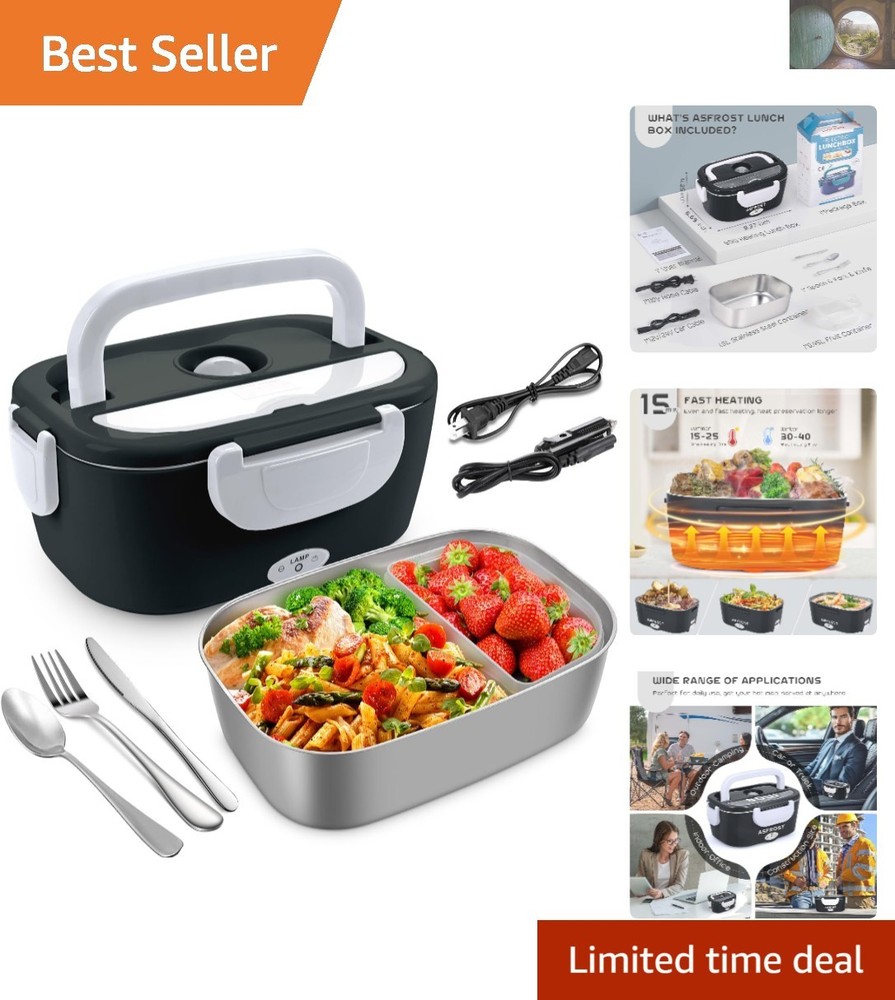 1.5L Electric Lunch Box Fast Heating Portable for On-the-Go Meals