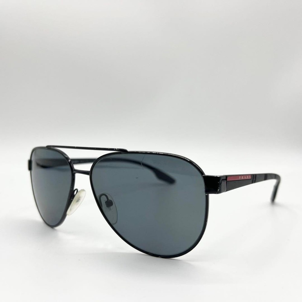 Prada Rossa Teardrop Linear Sunglasses with Stylish Frame