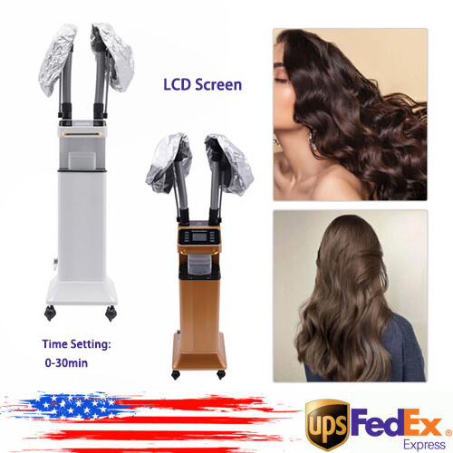 Nano Hair Steamer Anion Hair Color Processor Machine w/ Double Hair Steamer Arm