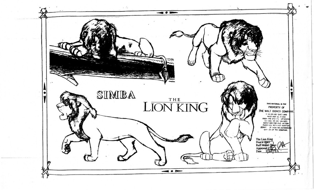 The LION KING Disney Production Model Copy used in 1998 Simba's Pride 457