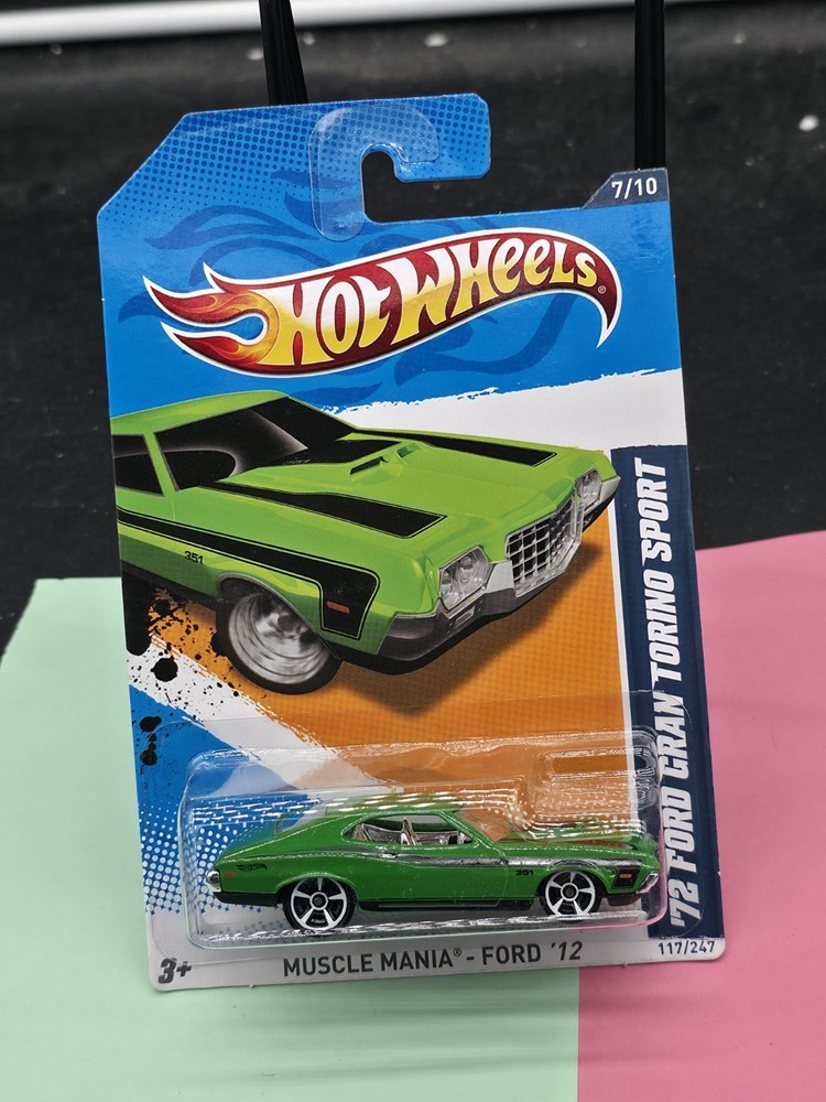 2012 Hot Wheels Muscle Mania [7/10] '72 Ford Gran Torino Sport Green
