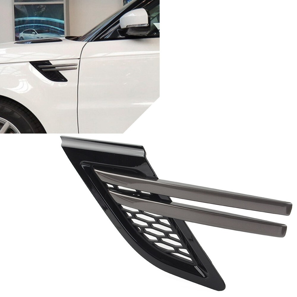 Left Trim Front Fender Air Vents Grill For Range Rover Sport 14-17 Black W/Gray