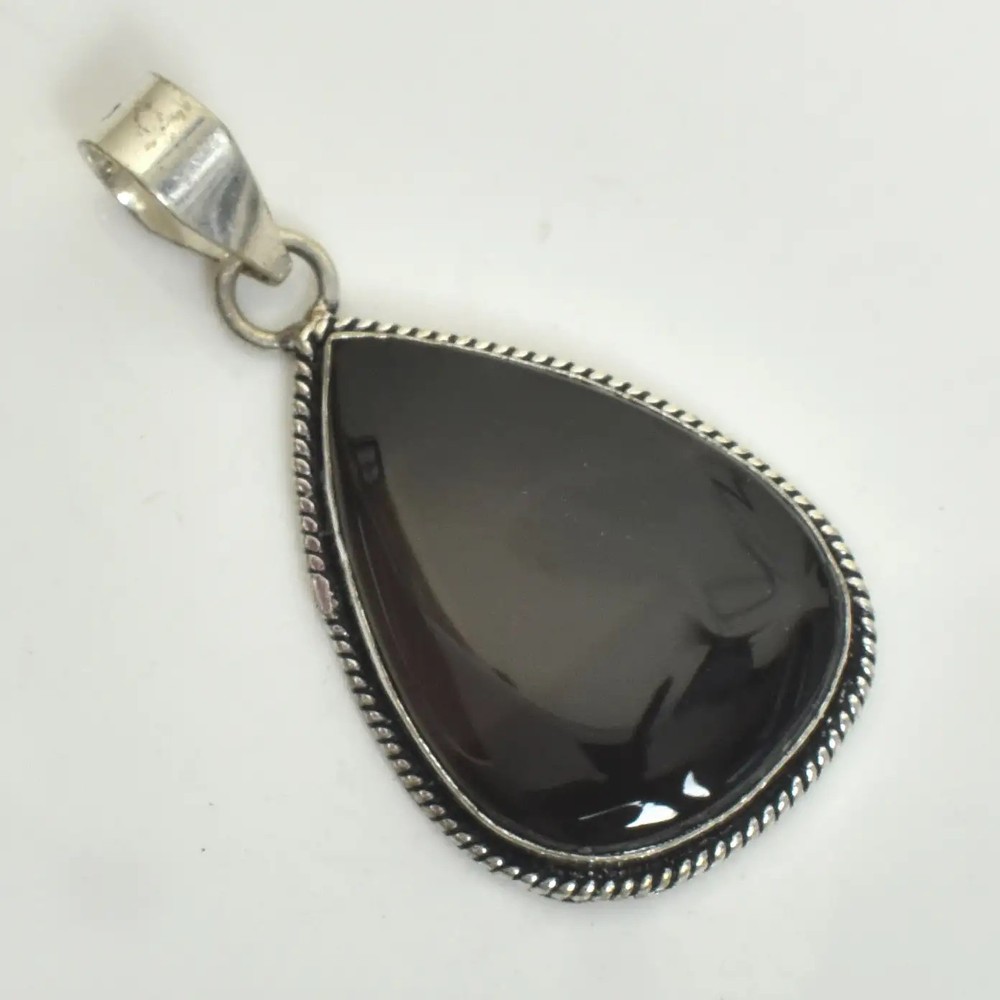 Black Onyx Gemstone Ethnic Handmade Pendant Jewelry Gift For Women 2.08