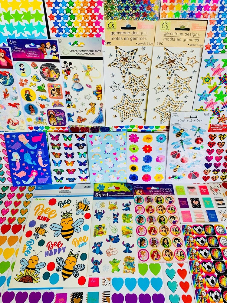888pcs Scrapbook Stickers Lot with Border Die Cuts Gems for Crafting