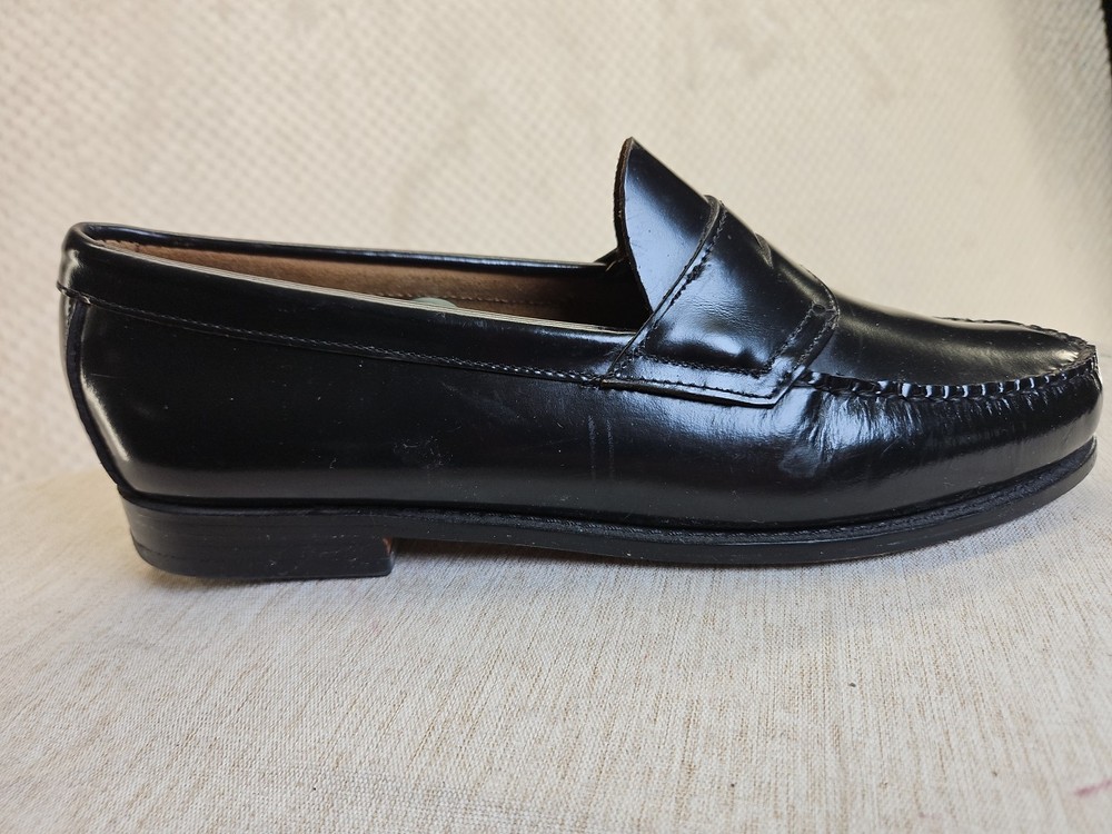 G.H. Bass Mens Classic Penny Loafers in Black Size 12 D Weejuns Logan Style