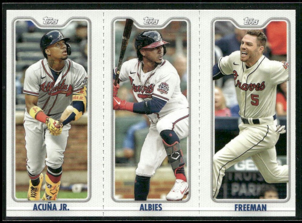 2022 Topps Opening Day #TPC-2A / TPC-2B / TPC-2C Acuna Jr./Albies/Freeman Braves