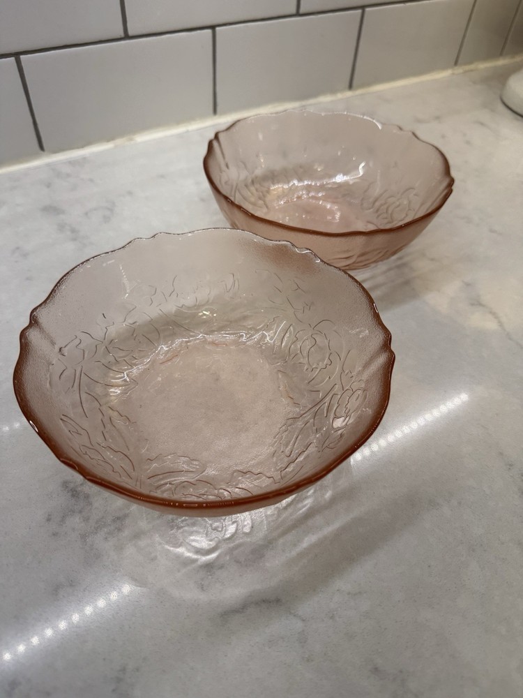 Vintage Pink Depression Glass Candy Dish for Jewelry or Trinkets  