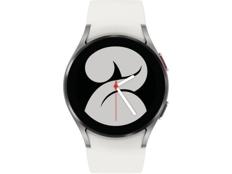 Samsung Galaxy Watch4 40 mm Silver Case with White Silicone Band (SM-R860NZSAXAA)