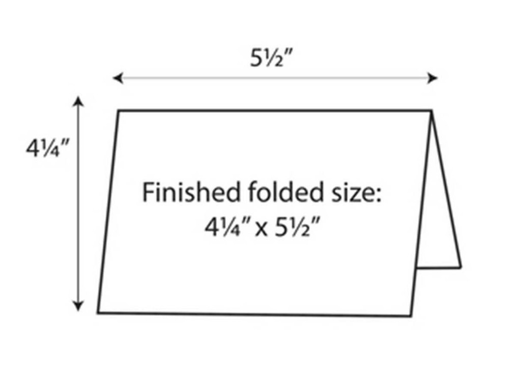 Blank Note Cards 5.5x4.25 Folded 2-Up on 8.5x11 White Cover 50 Sheets