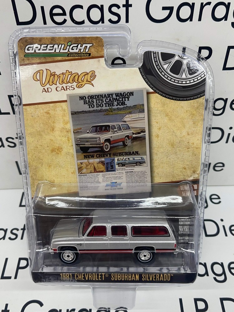 1981 Chevrolet Suburban Silver 1:64 Diecast Vintage Car by Greenlight
