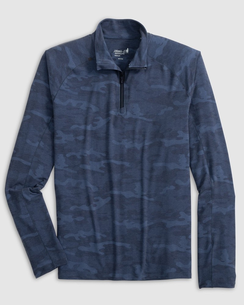 johnnie-O Patton Performance Camo 1/4 Zip Pullover Navy Size XXL