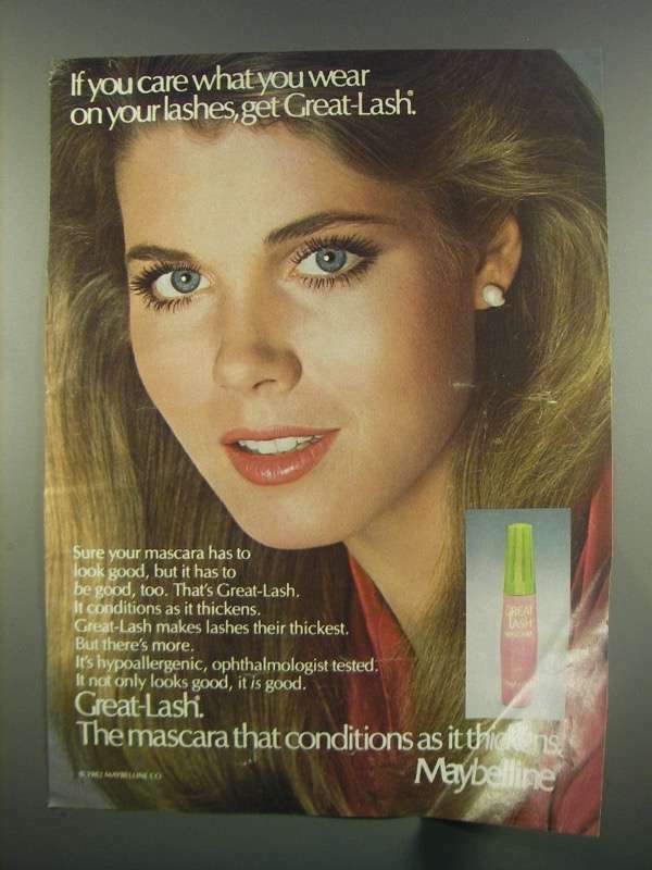 1984 Maybelline Great Lash Mascara Vintage Ad - For Those Who Care About Classic Beauty