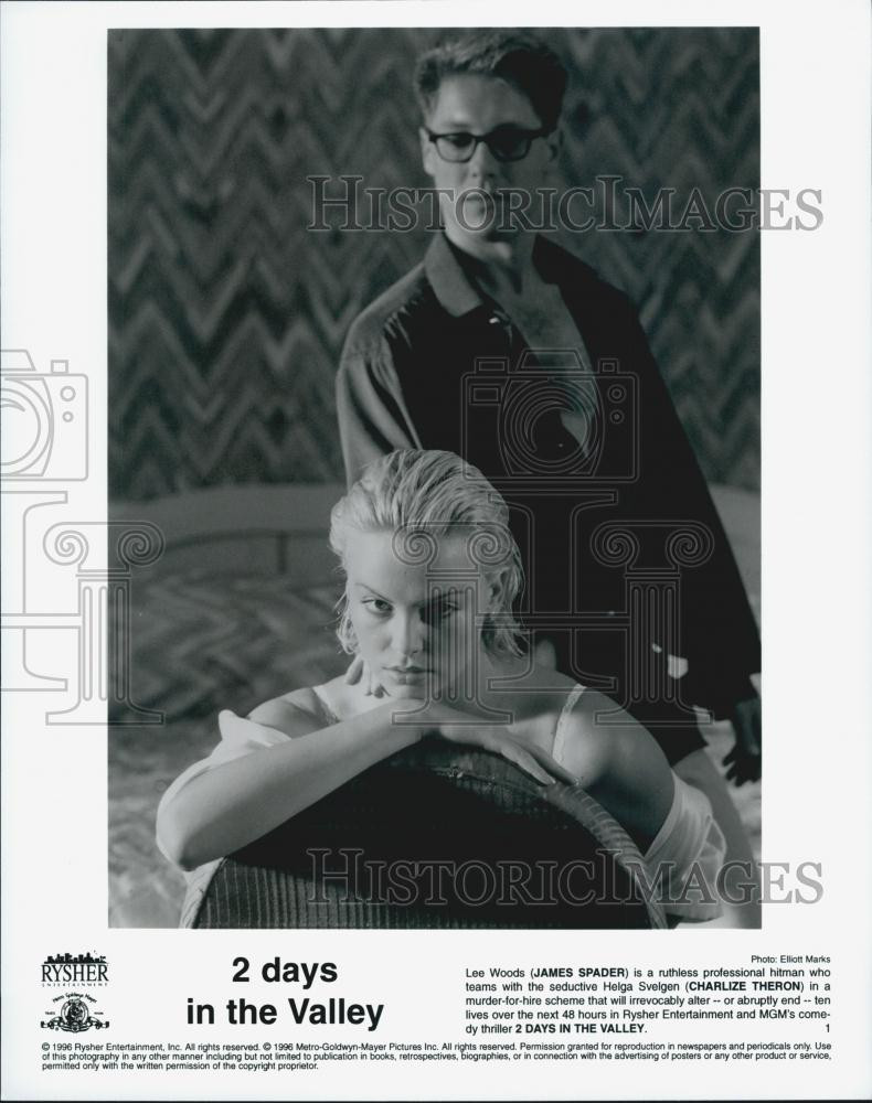 1996 Press Photo James Spader Charlize Theron in 