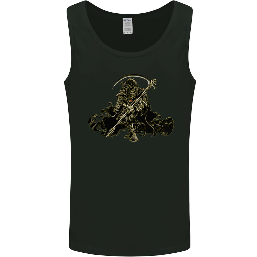 The Grim Reaper With His Sickle Mens Vest Tank Top