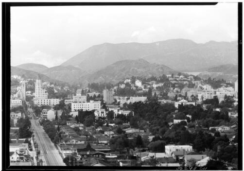 Hollywood Looking Towards The Hollywood Hills California - Old Photo