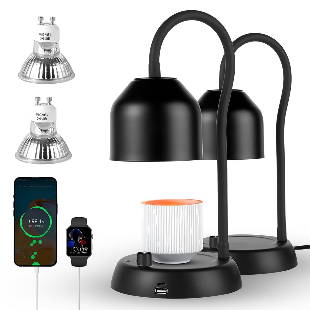 Dimmable 360° Adjustable Gooseneck Candle Warmer Lamp for Jar Candles  