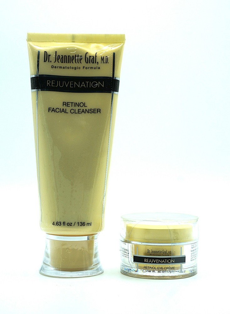 Dr. Jeannette Graf Retinol Cleanser + Eye Cream NEW 2 Pack