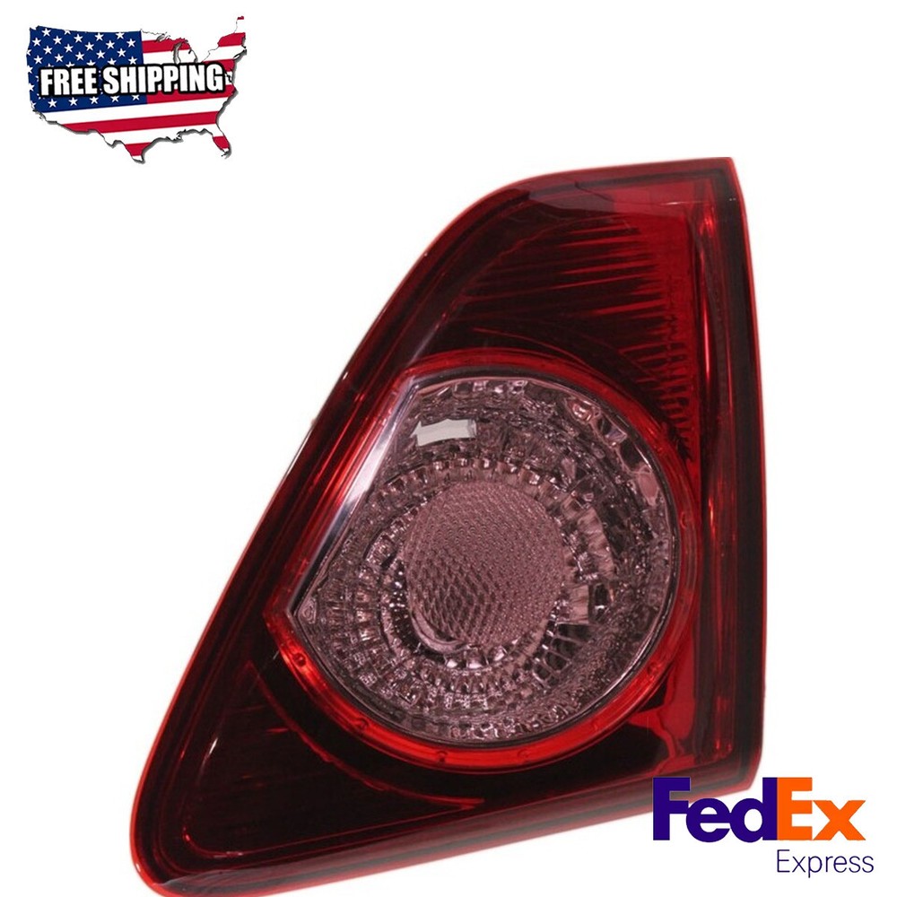 2009-2010 Toyota Corolla Passenger Side Clear/Red Halogen Tail Light