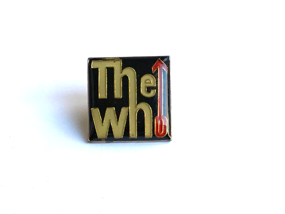 THE WHO Band Pin Vintage Original Pinback Button Rock band Badge .75”