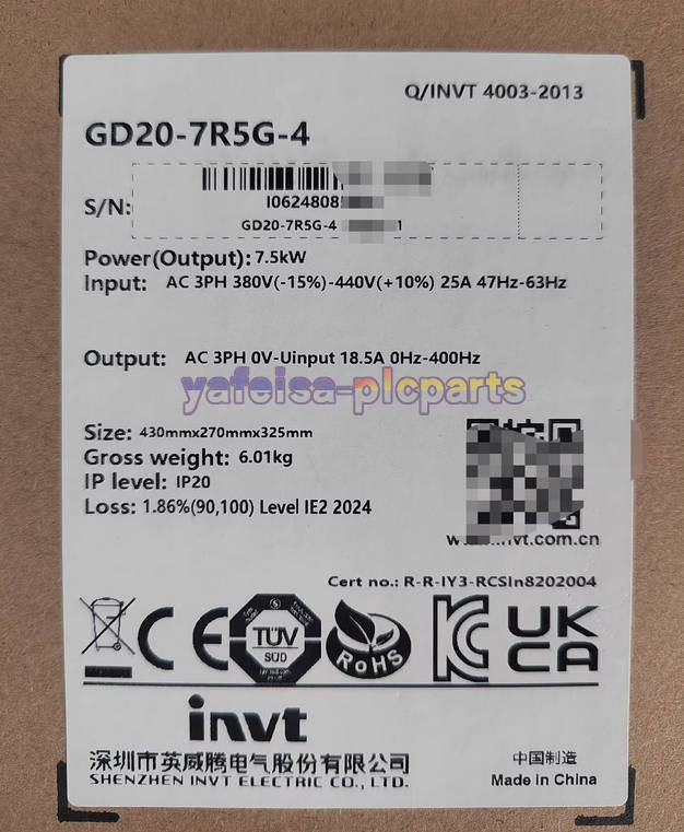One INVT Inverter GD20-7R5G-4 380V/7.5KW New