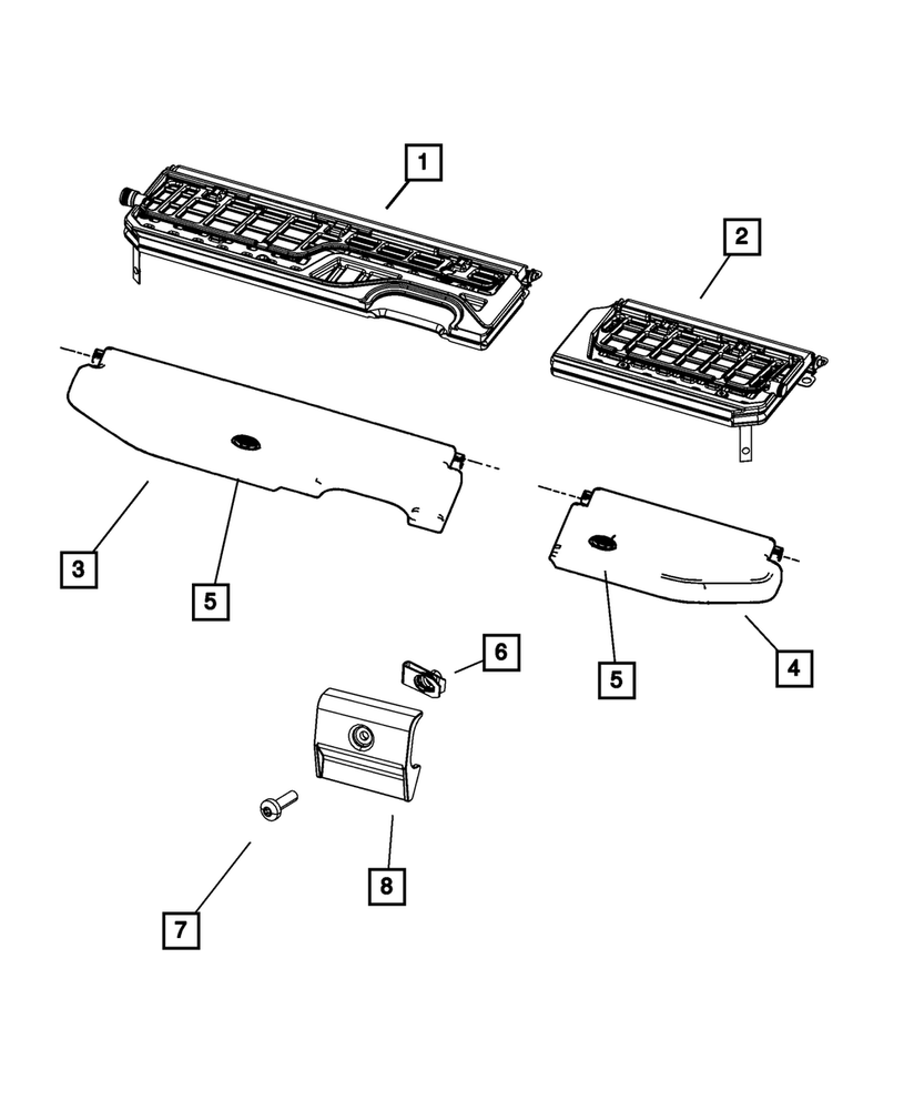 Genuine Mopar Storage Bin Lid 1NN52GTVAB
