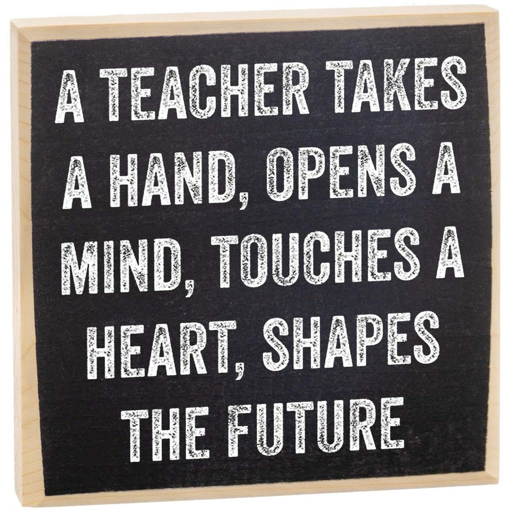 A Teacher Takes a Hand Quote - Rustic Wooden Sign - Inspirational Wall Decor ...
