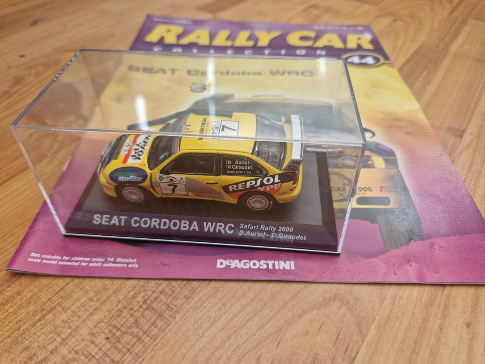IXO DeAgostini 1/43 Seat Cordoba WRC Safari Rally 2000 Model Car with Magazine
