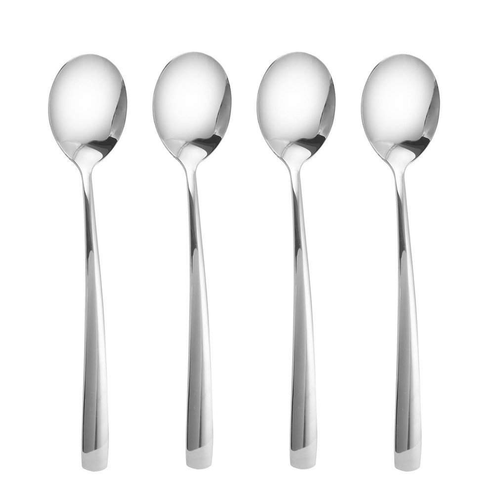 Soup Spoons 4-Piece,8.3 Inch Spoons Silverware,Food Grade Stainless Steel Spo...