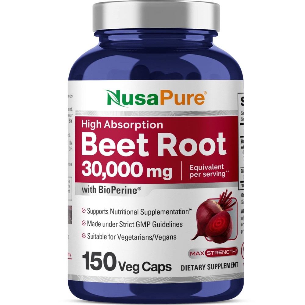 Beet Root 30,000mg 150 Veggie caps (Vegan, Non-GMO & Vegan 4% Nitrates) Biope...