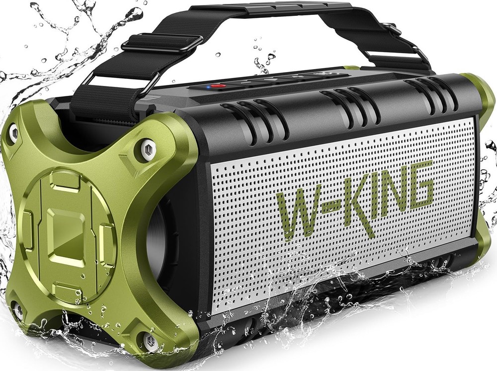 W-KING Bluetooth Speaker, 90W Max Portable Loud Speakers Wireless, IPX6 Green