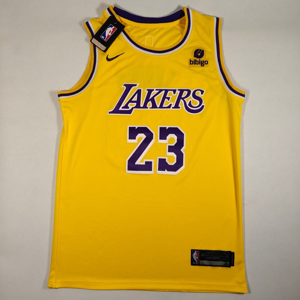 New with Tags Lebron James #23 Sewned Basketball Jersey,  Yellow ,Size: S-2XL