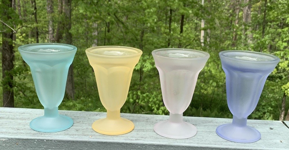 Libbey Watusi 4-Piece Frosted Parfait Sundae Glass Set