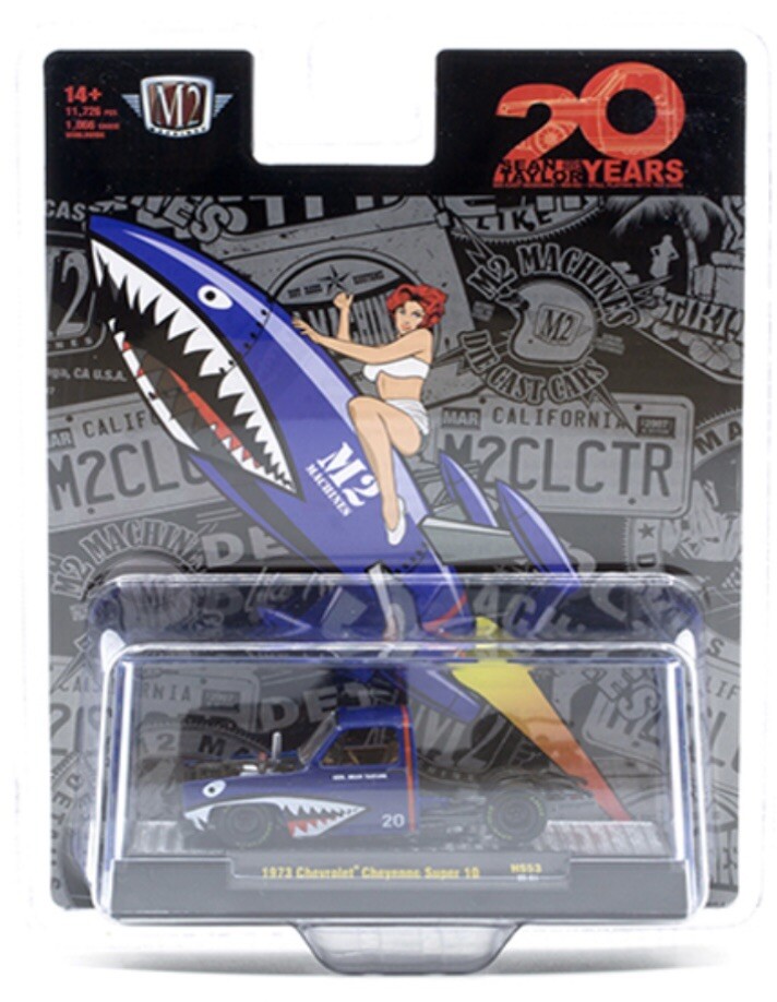 M2 MACHINES 1973 CHEVY CHEYENNE SUPER 10 SQUAREBODY HOBBY SHARK MOUTH