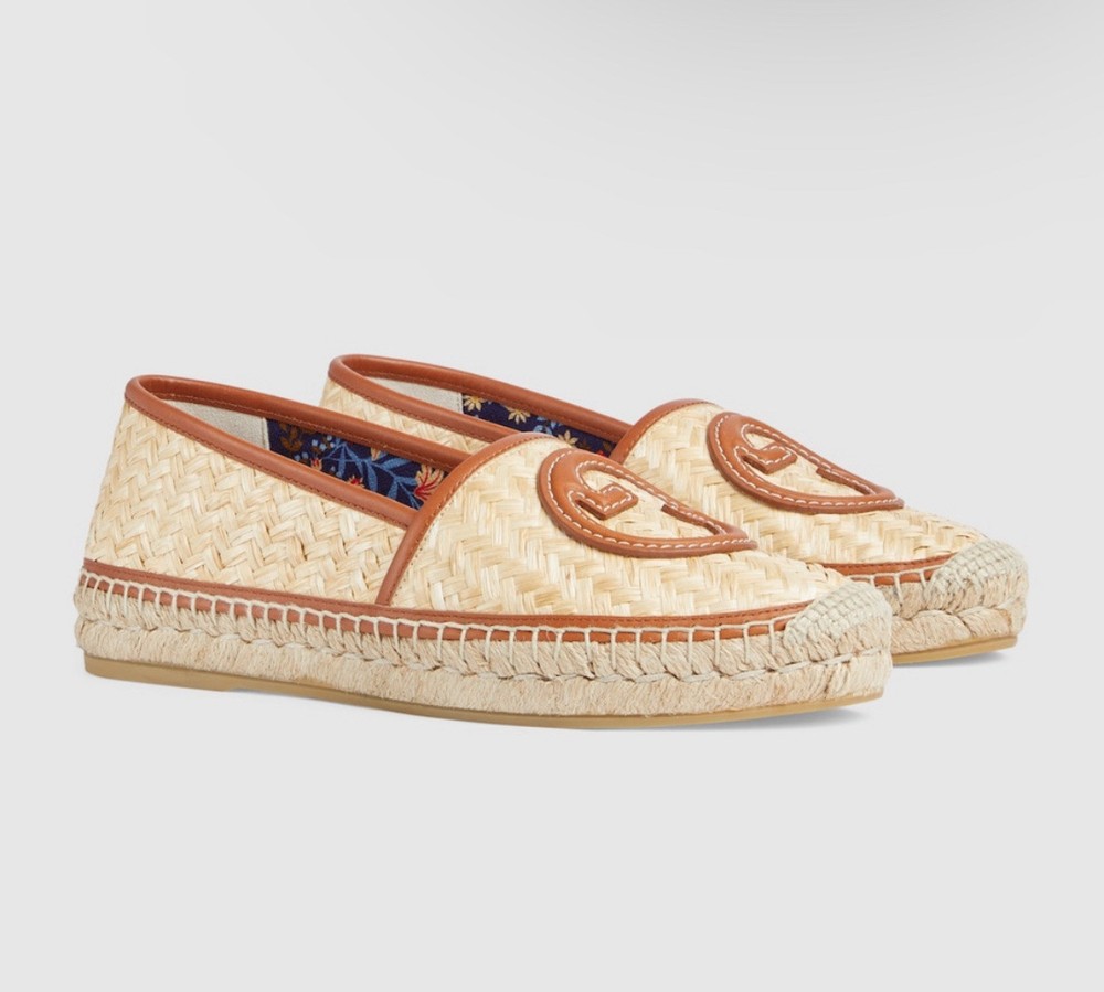 BNWT Gucci Men’s Interlocking GG Raffia Espadrilles Size 7.5 US 8 $800