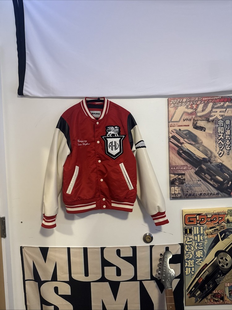 Zara x Rhuigi Rhude Bomber Varsity Patches Jacket Men’s Size Large