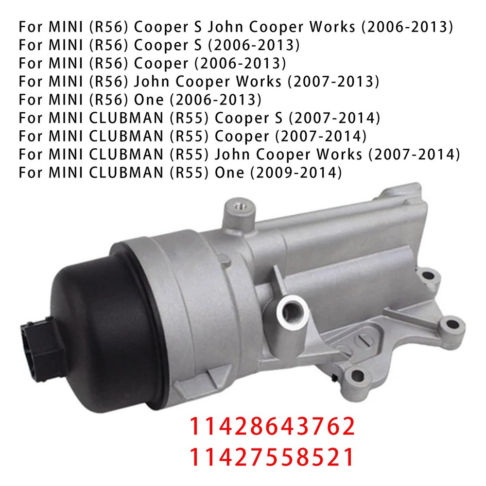 Oil Cooler Filter Housing 11428643762 11427558521 For Mini Cooper R55 R56 One