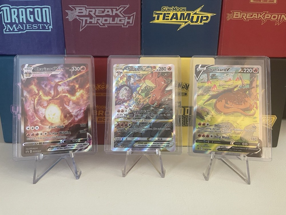 Charizard V VSTAR VMAX Alt Art SWSH260-262 UPC Promo Set 3 Cards NM+