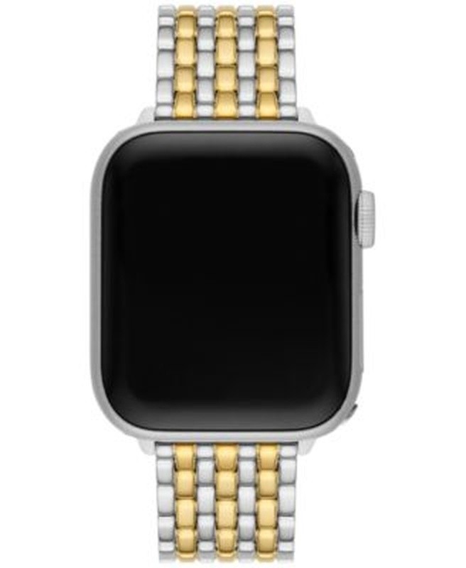 Tory Burch Apple Watch Band Two-Tone Steel Bracelet 38-45mm New